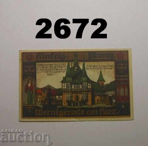 Wernigerode 50 pfennig 1920 Germania cu preț 2.00 BGN | € 1.02