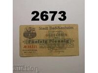 Bad Nauheim 50 pfennig 1917 Germany