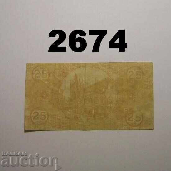 Cologne Cologne 25 pfennig 1918 Germany with price 1.00 BGN | € 0.51