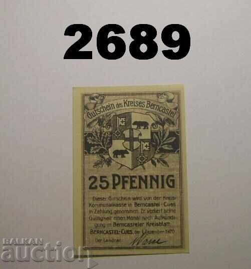 Berncastel-Cues 25 pfennig 1920 Germania Berncastel-Cues 25 pfennig 1920 Germania