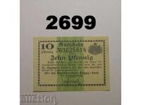 Leipzig-Land 10 pfennig 1919 Germany