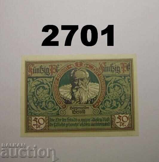 Rothenburg o. T. 50 pfennig 1921 Germany with price 2.50 BGN | € 1.28