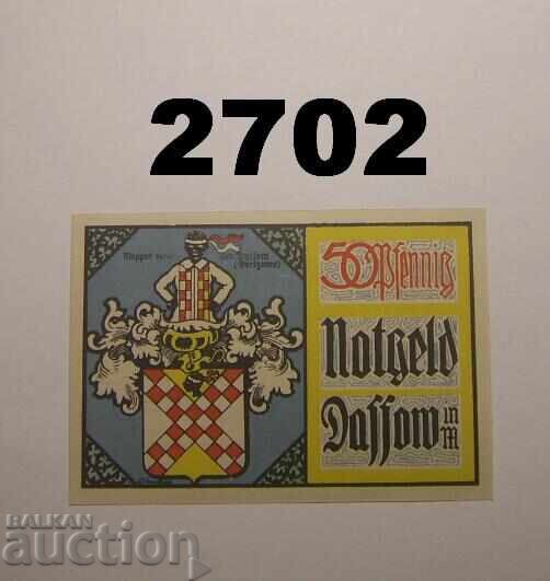 Dassow 50 pfennig 1921 Germany with price 2.50 BGN | € 1.28