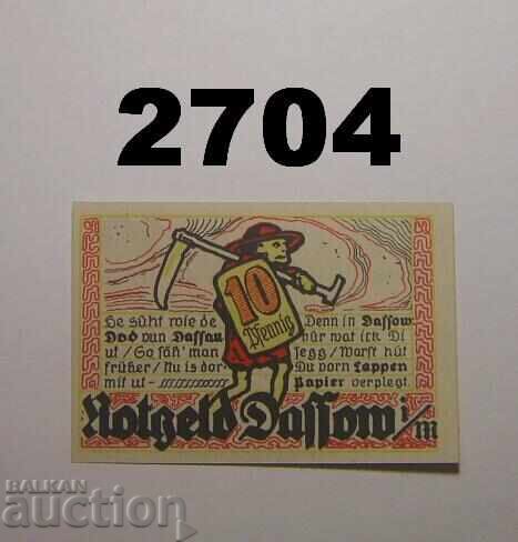 Dassow 10 pfennig 1921 Germany with price 2.50 BGN | € 1.28
