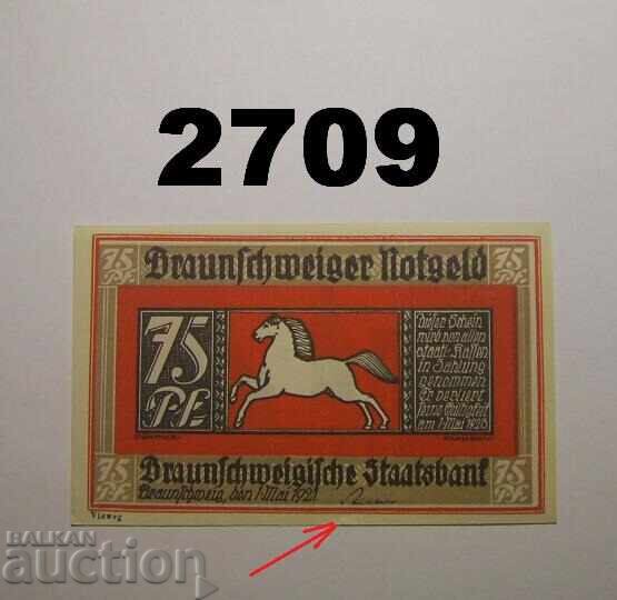 Braunschweig 75 pfennig 1921 Germania