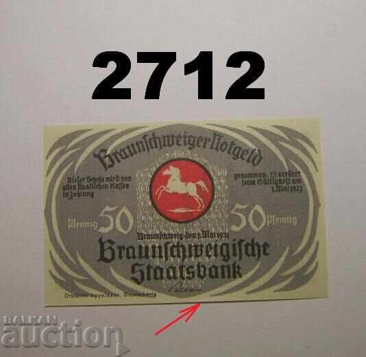 Braunschweig 50 pfennig 1921 Германия