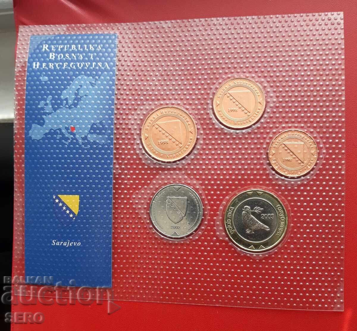 Босна и Херцеговина-СЕТ от 5 монети 1998-2003 г. с цена 11.01 лв. | € 5.63