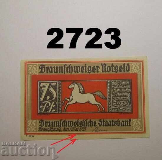 Μπράουνσβαϊγκ 75 πφένιγκ 1921 Γερμανία