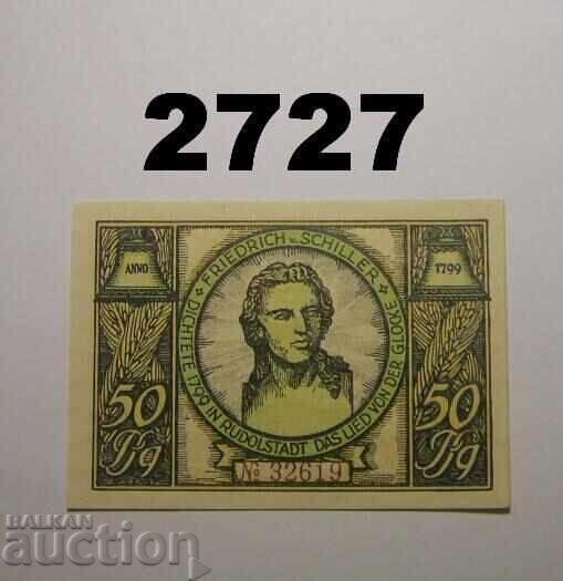 Rudolstadt 50 pfennig 1921 Germany