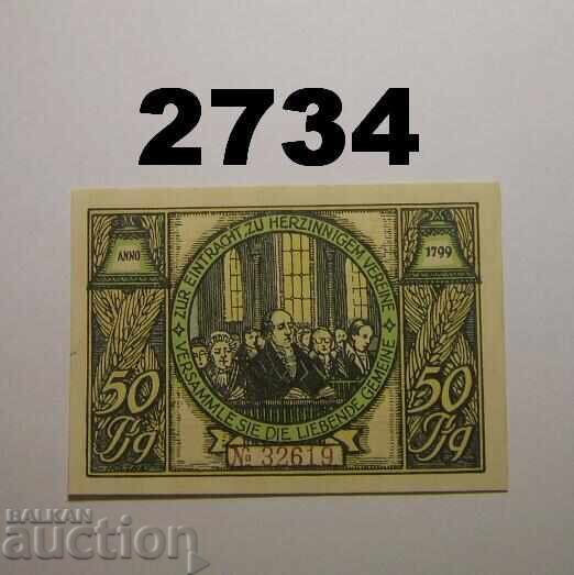 Ρούντολστατ 50 πφέννιχ 1921 Γερμανία