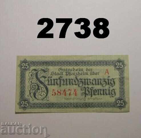 Pforzheim 25 pfennig 1918 Германия Pforzheim 25 pfennig 1918 Германия