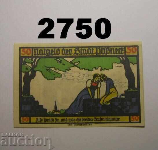 Pößneck 50 pfennig 1921 Germany with price 2.50 BGN | € 1.28