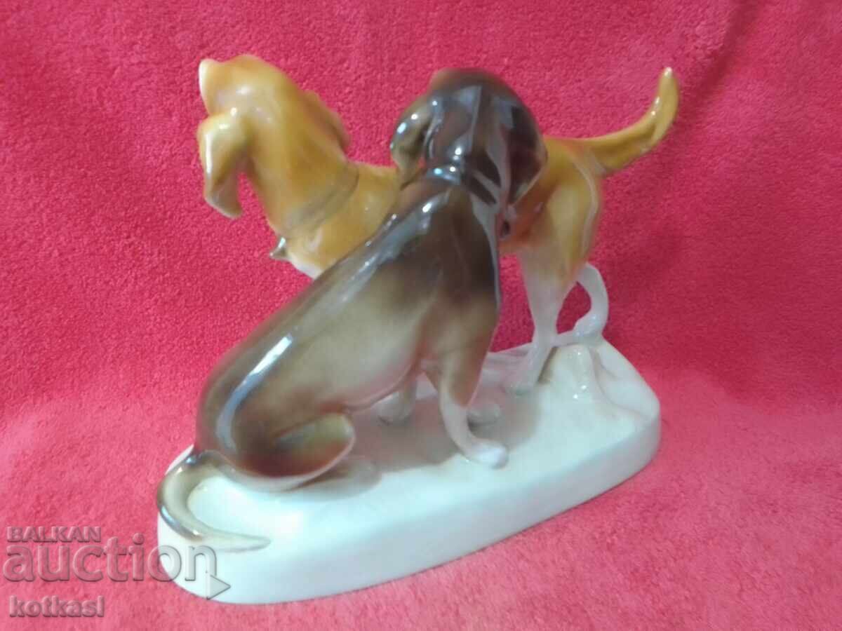 Royal Dux Cehoslovacia Câini de vânătoare stare excelentă - 6