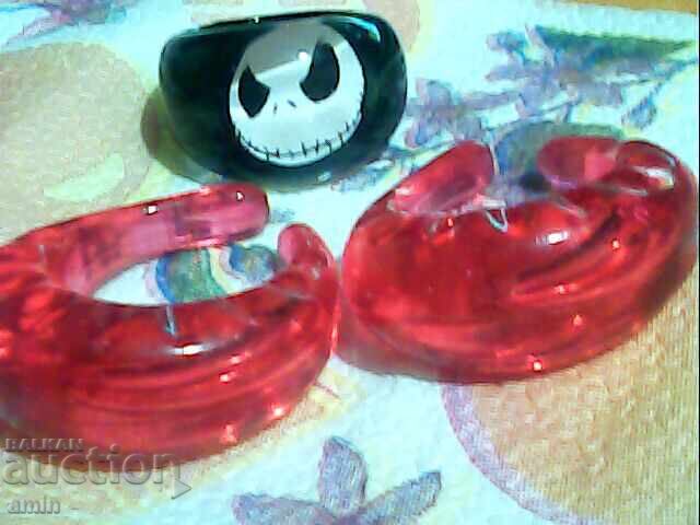 стеклен пръстени 7бр