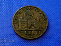 Belgia 2 santimi /2 Centimes/ 1902