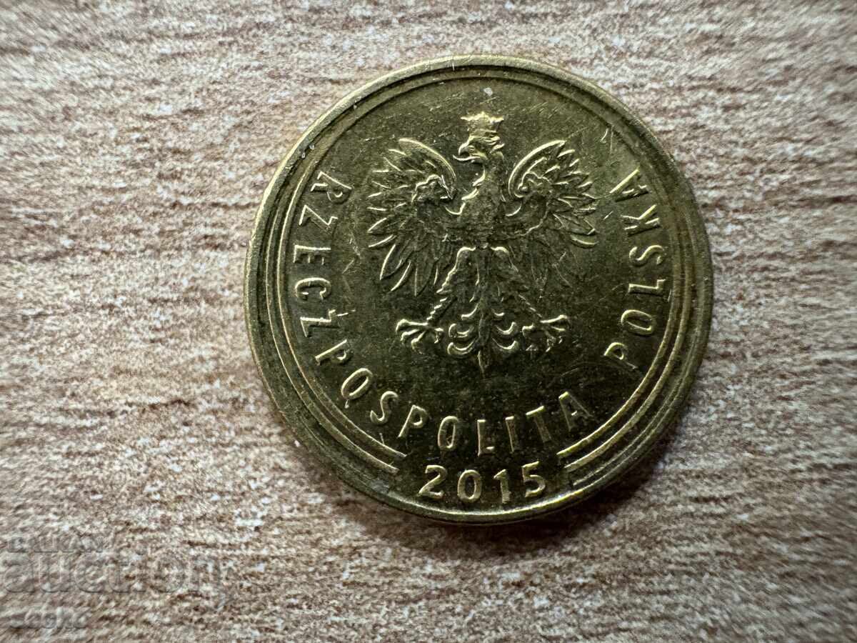 Полша - 1 грош (2015) с цена 0.15 лв. | € 0.08