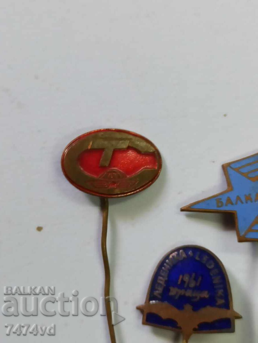 RARE ENAMELED SOCIALIST BADGES BALKAN, DR with price 50.00 BGN | € 25.56