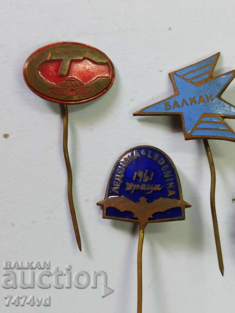 Auction  RARE ENAMELED SOCIALIST BADGES BALKAN, DR