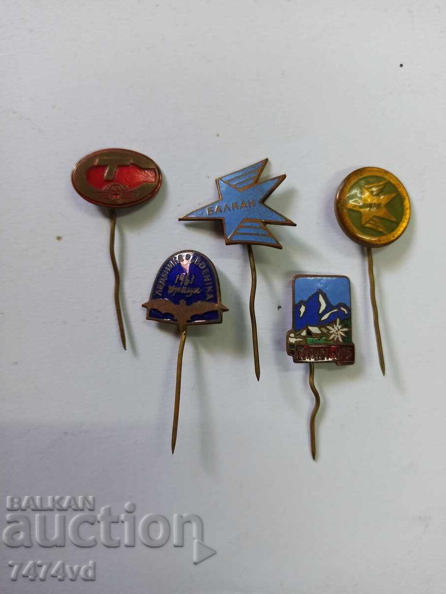 RARE ENAMELED SOCIALIST BADGES BALKAN, DR