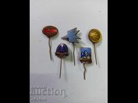 RARE ENAMELED SOCIALIST BADGES BALKAN, DR