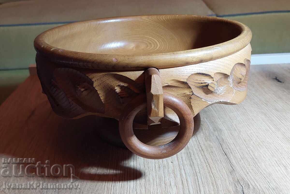 Bol sculptat în lemn pentru cunoscători - 5 Bol sculptat în lemn pentru cunoscători - 5