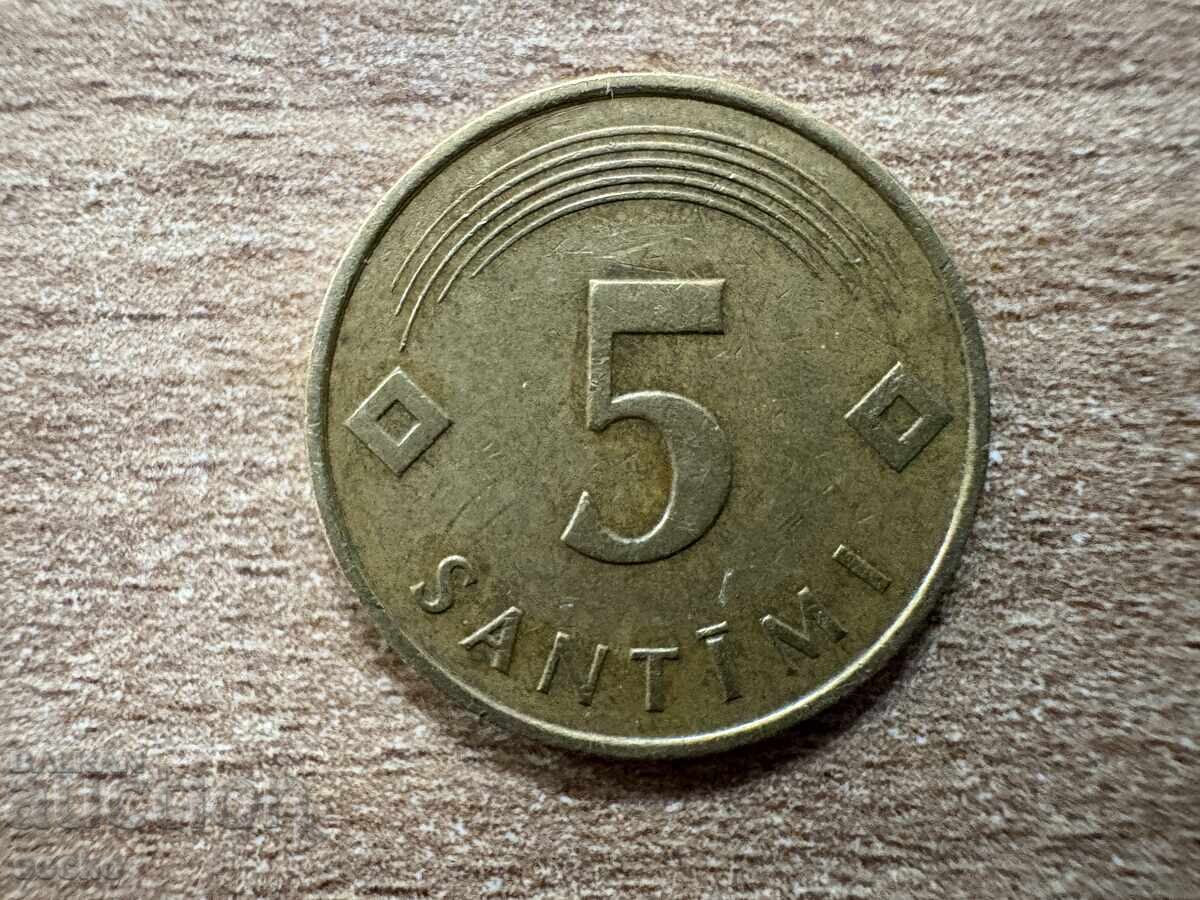 Λετονία - 5 σάντιμι (1992) Λετονία - 5 σάντιμι (1992)