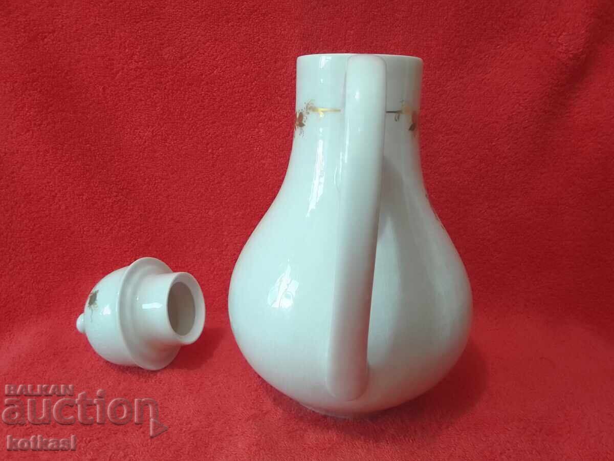 Παράδοση Κανάτα καφέ πορσελάνη Rosenthal επιχρυσωμένη χειροποίητη ανάγλυφη