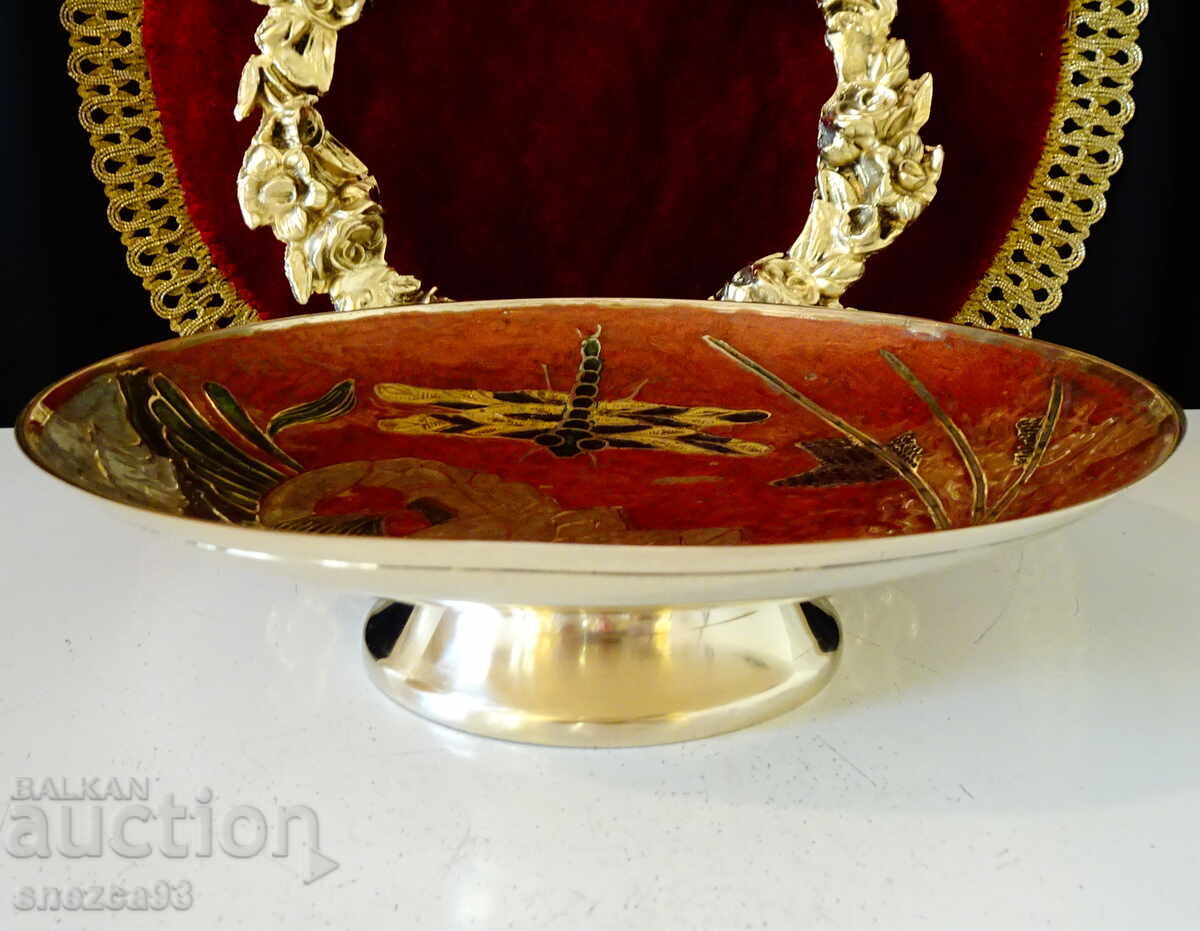 Raised bronze fruit bowl, painting with cloisonné enamel with price 39.00 BGN | € 19.94