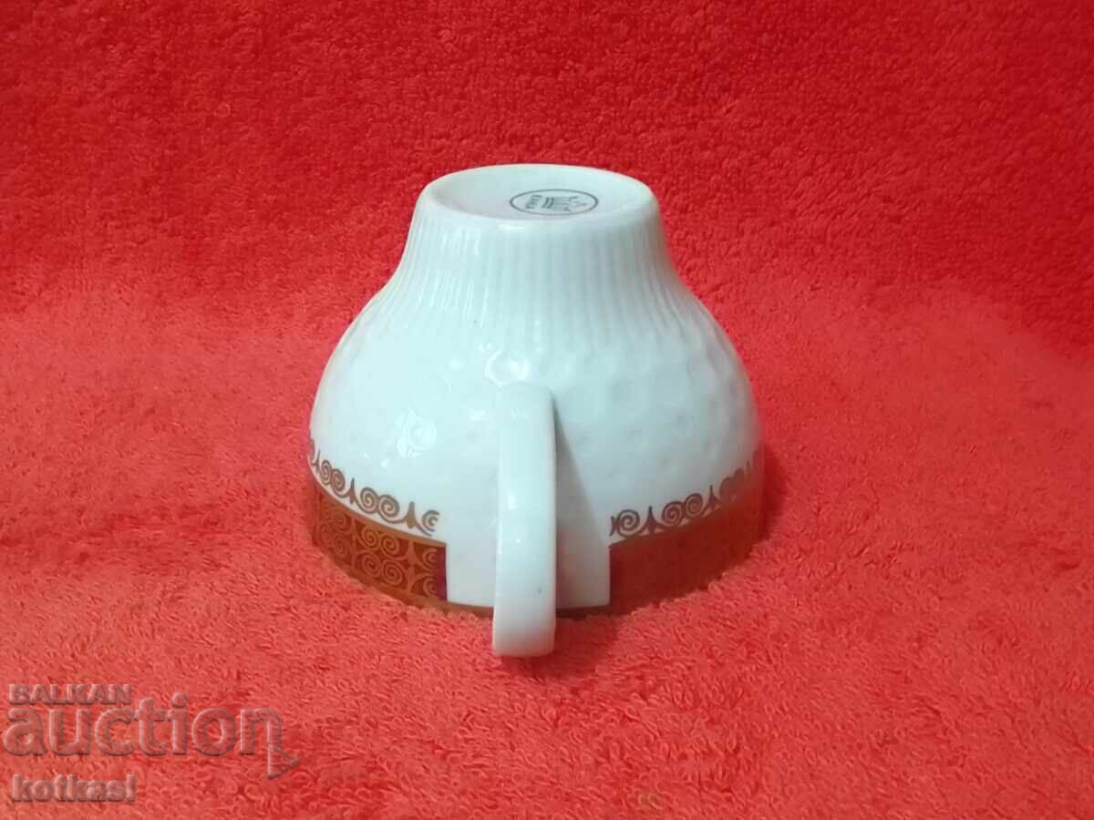 Star triple set cup, 2 plates, gold plating Germany KAHLA - 5