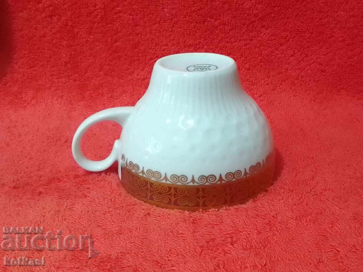 Star triple set cup, 2 plates, gold plating Germany KAHLA - 6