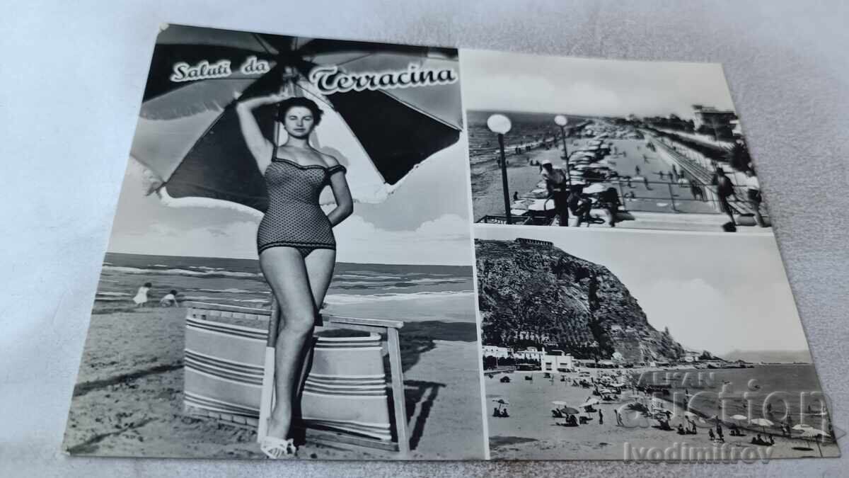 Cartolină poștală Saluti da Terracina Colaj