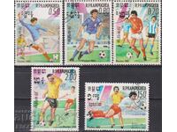 Timbre ștampilate Sport CM Fotbal Mexic 1986 Kampuchea 1985