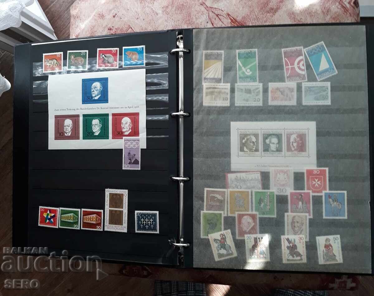 Auction Philately album with 5 sheets and 270 stamps and 6 blocks Auction Philately album with 5 sheets and 270 stamps and 6 blocks
