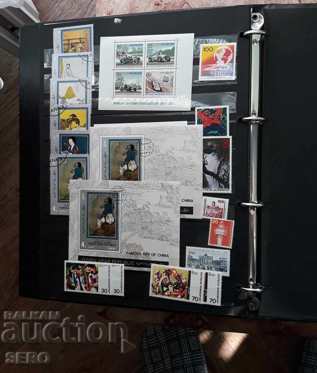 Delivery of Philately album with 5 sheets and 270 stamps and 6 blocks Delivery of Philately album with 5 sheets and 270 stamps and 6 blocks