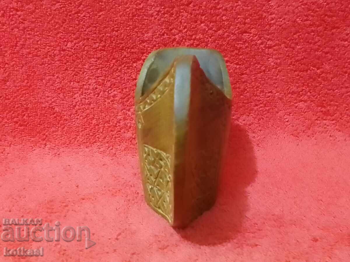 Wood carving Old cup from a single piece of wood - 5