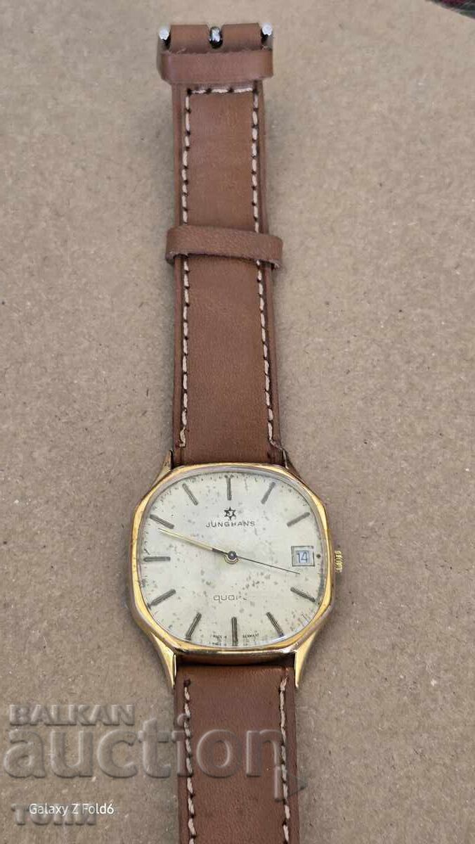 JUNGHANS QUARTZ GERMANIA FAT RAR NU STIU DACA FUNCTIONEAZA cu preț 8.27 BGN | € 4.23 JUNGHANS QUARTZ GERMANIA FAT RAR NU STIU DACA FUNCTIONEAZA cu preț 8.27 BGN | € 4.23