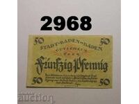 Baden-Baden 50 pfennig 1919 Germania