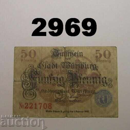 Würzburg 50 pfennig bis 1919 Германия