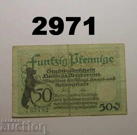 Berlin 50 pfennig 1918 Germania