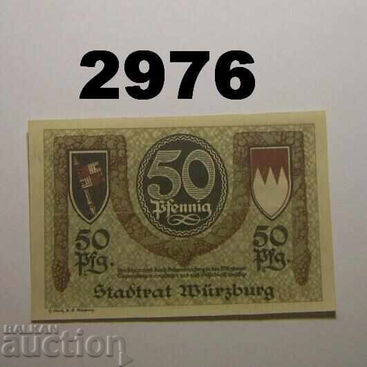 Würzburg 50 pfennig Notgeld Германия Würzburg 50 pfennig Notgeld Германия