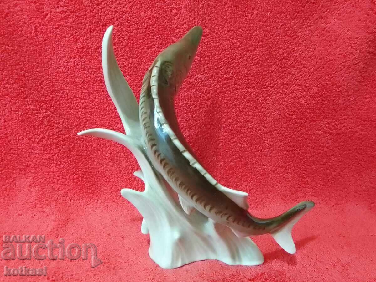 Royal Dux Czechoslovakia Sturgeon Fish Excellent Condition - 5