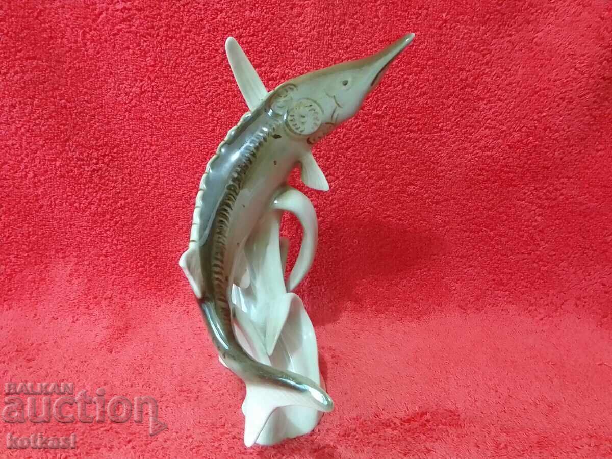 Royal Dux Czechoslovakia Sturgeon Fish Excellent Condition