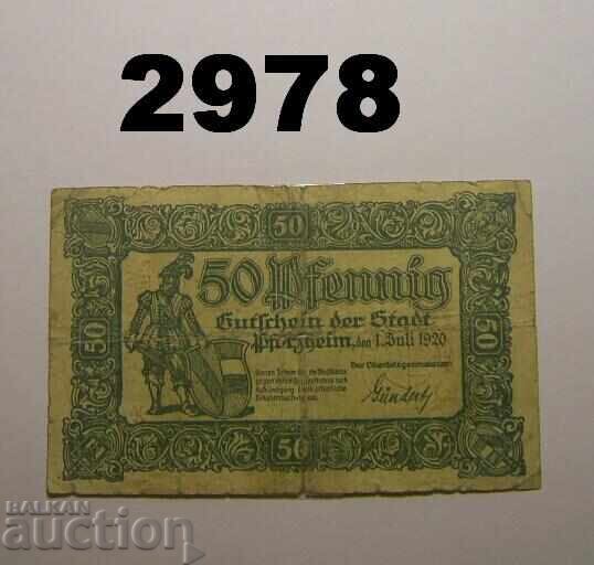 Pforzheim 50 pfennig 1920 Γερμανία Pforzheim 50 pfennig 1920 Γερμανία