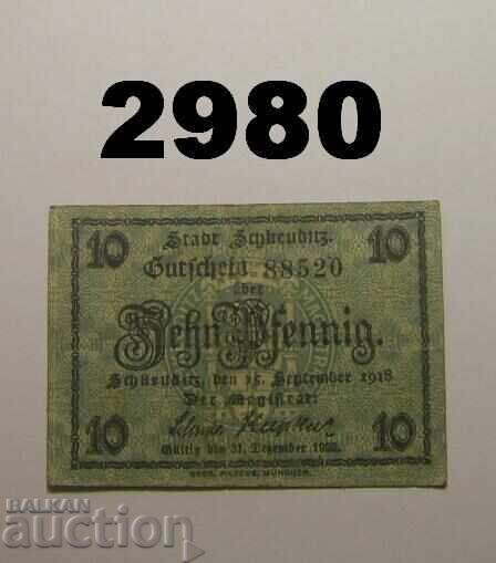 Σκεντίτς 10 πφέννιχ 1918 Γερμανία