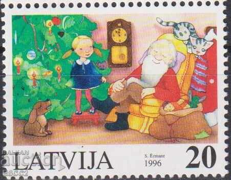 Καθαρό γραμματόσημο Χριστουγέννων 1996 από τη Λετονία Καθαρό γραμματόσημο Χριστουγέννων 1996 από τη Λετονία