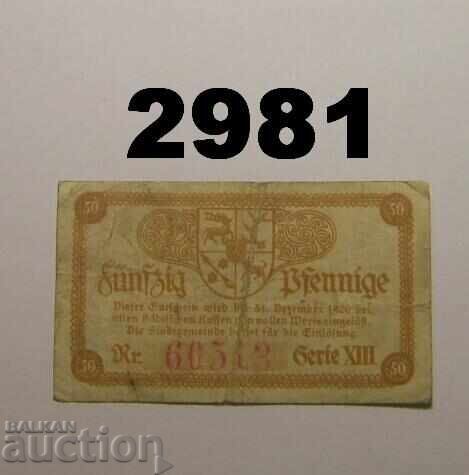 Sorau N. L. 50 pfennig 1918 Germany Sorau N. L. 50 pfennig 1918 Germany