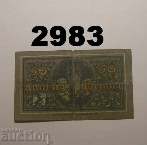 Σουηβία-Γκμυντ 50 φενίγκ 1918 Γερμανία με τιμή 1.00 BGN | € 0.51
