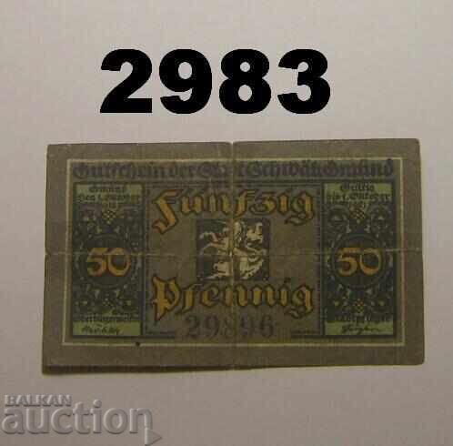 Σουηβία-Γκμυντ 50 φενίγκ 1918 Γερμανία
