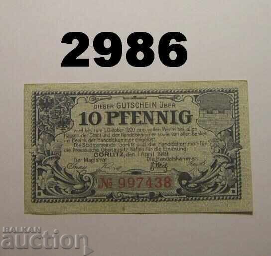 Görlitz 10 pfennig 1919 Германия Görlitz 10 pfennig 1919 Германия