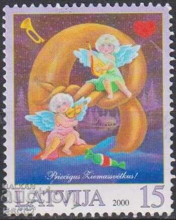Καθαρή γραμματόσημο Χριστουγέννων 2000 από τη Λετονία Καθαρή γραμματόσημο Χριστουγέννων 2000 από τη Λετονία